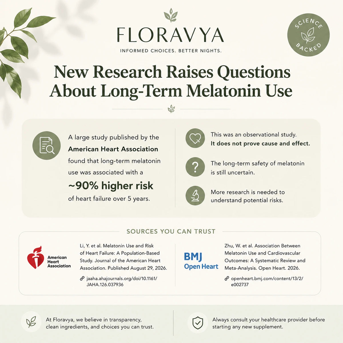 Floravya Sleep Support. Natural. Melatonin-Free. Vegan. Non-Habit Forming