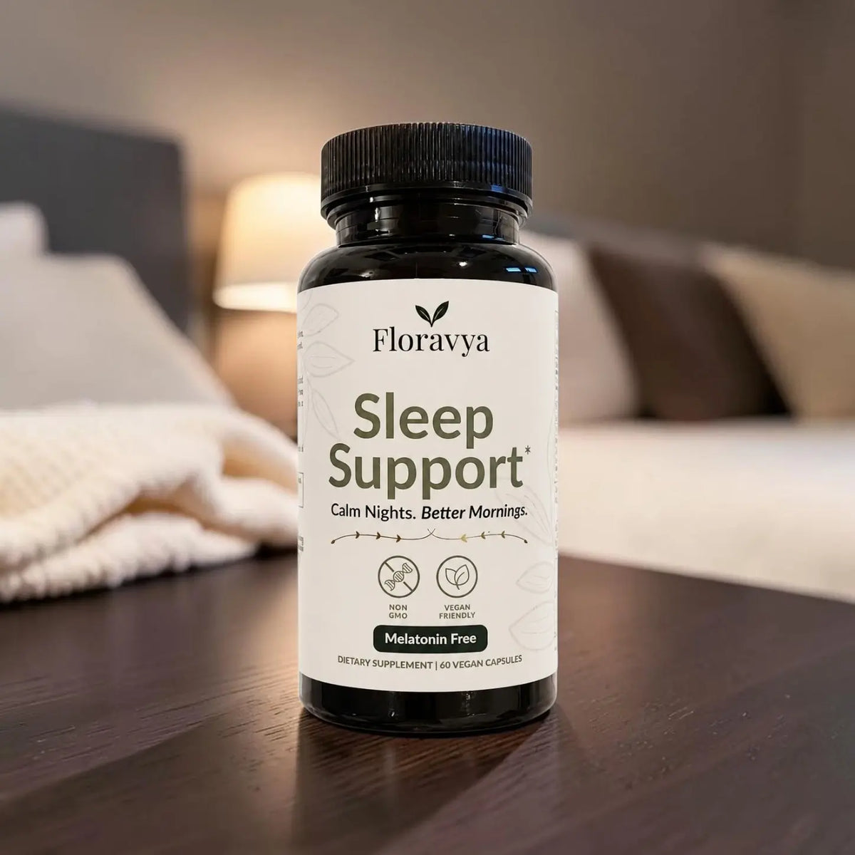 Sleep Support. Melatonin-Free Vegan Supplement | Floravya