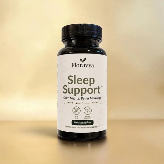 Floravya Sleep Support. Natural, Vegan, Melatonin-Free Formula